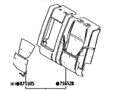 Toyota 71508-0C060 PAD SUB-ASSY, RR SEA