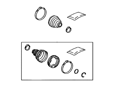 Toyota 04427-0C030 BOOT KIT, FR DRIVE S