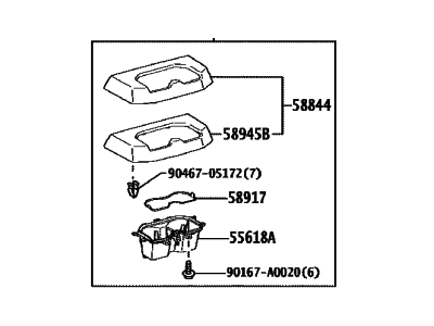 Toyota 55620-0C100-C3 HOLDER ASSY, INSTRUM