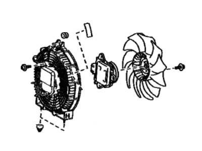 Toyota 16300-70010 FAN ASSY, W/BRACKET