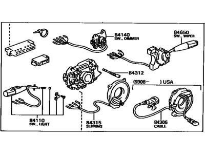 Toyota 84310-34050 Switch Assy, Turn Signal