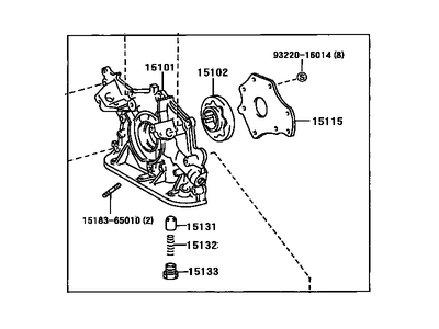 Toyota 15100-62040 Oil Pump