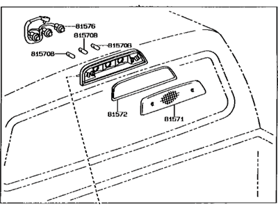 Toyota 81570-34010 Lamp Assy, Center Stop