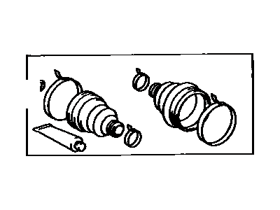 Toyota 04438-35021 Front Cv Joint Boot Kit