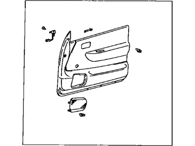 Toyota 67620-34010-E0 Board Sub-Assy, Front Door Trim, LH