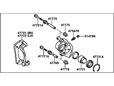 Toyota 47730-34010 Cylinder Assy, Front Disc Brake, RH