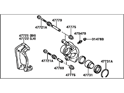 Toyota 47730-34020 Cylinder Assy, Front Disc Brake, RH