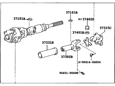 Toyota 37110-35850 Propelle Shaft Assembly