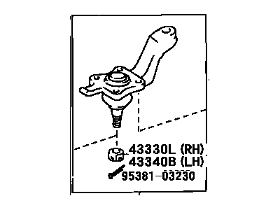 Toyota 43330-39555 Lower Ball Joint Assembly Front Right