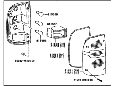 Toyota 81560-04030 Tail Lamp Assembly