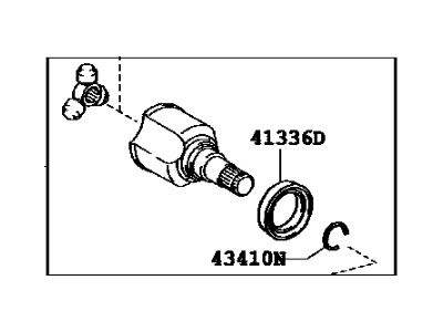 Toyota 43040-47010 Joint Assembly, Front Cv, Right