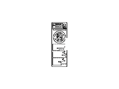 Toyota 74596-53010 Air Bag Label