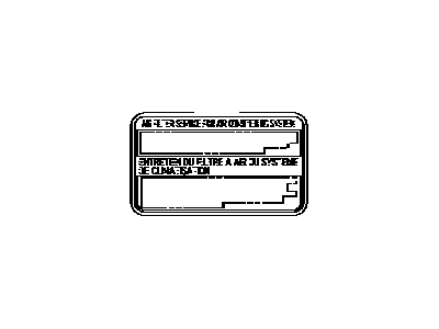 Toyota 87529-50010 Label, A/C Filter Information