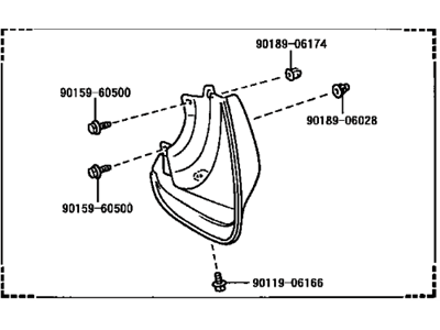 Toyota 76625-19505 Mud Guard