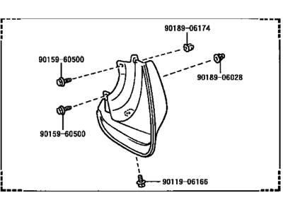 Toyota 76625-19445 Mudguard Sub-Assy, Quarter Panel, Rear RH