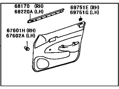 Toyota 67620-13391-B1 Trim Panel Assembly