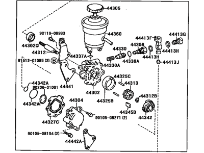 Toyota 44320-12322 Pump Assembly, L/PULLEY