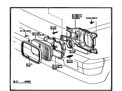 Toyota 81150-80249 Driver Side Headlight Assembly