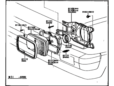 Toyota 81110-10350 Driver Side Headlight Assembly