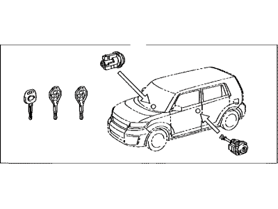 Toyota 69005-12E10 Cylinder Set, Lock