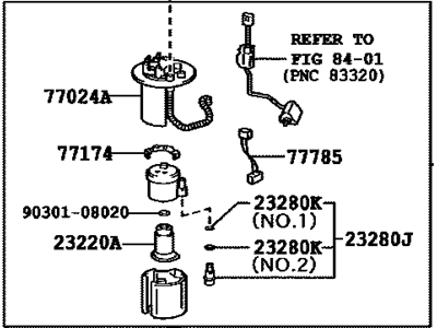 Toyota 77020-12720 Fuel Pump Assembly
