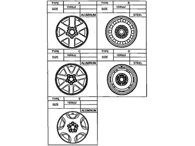 Toyota 42611-07020 Wheel, Alloy