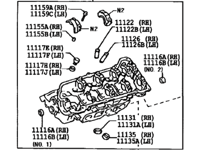 Toyota 11102-09030 Head, Cylinder, LH