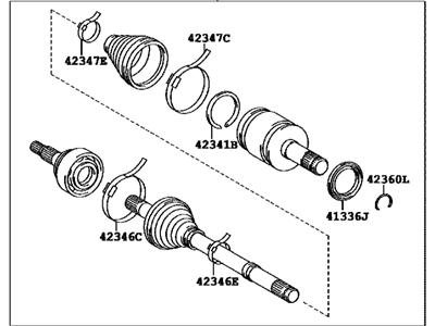 Toyota 42330-0C010 Axle Shaft Assembly