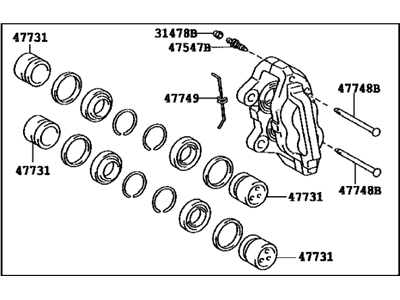 Toyota 47730-0C040 Caliper