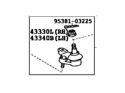 Toyota 43330-39855 Lower Ball Joint Assembly Front Right