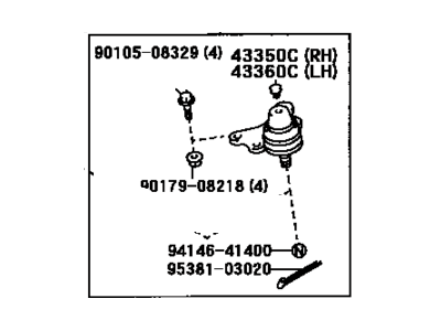 Toyota 43350-39075 Ball Joint