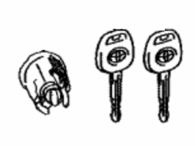 Toyota 69057-02B30 Cylinder & Key Set,