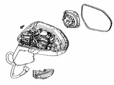 Toyota 87910-02916 Outside Rear Mirror Assembly