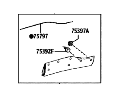 Toyota 75077-0A040 Lower Molding