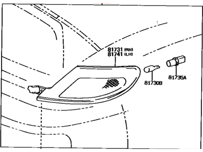 Toyota 81740-20180 Lamp Assy, Side Turn Signal, LH