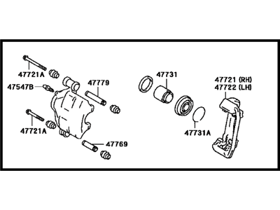 Toyota 47750-20390 Cylinder Assy, Disc Brake, LH