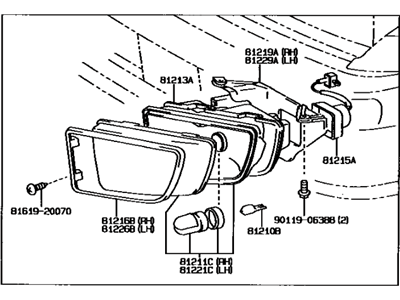 Toyota 81220-29175 Lamp Assembly, Fog