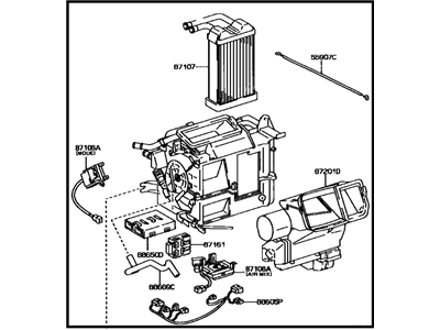 Toyota 87150-2B080 Radiator Assy, Heater