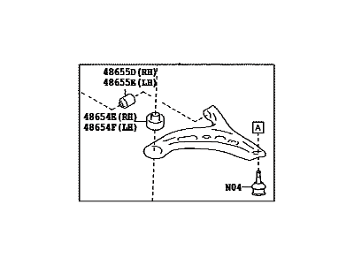 Toyota SU003-00354 Arm Assembly, Front Suspension Lower, Right