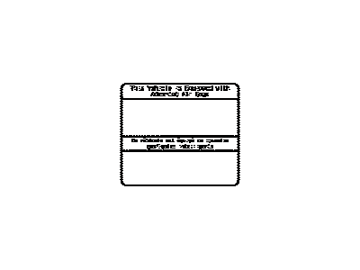 Toyota SU003-03430 Air Bag Label