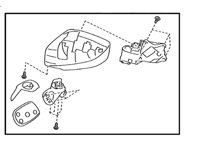 Toyota SU003-04700 Outer Rear View Mirror Sub Assembly, Left