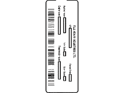 Toyota SU003-07581 Label
