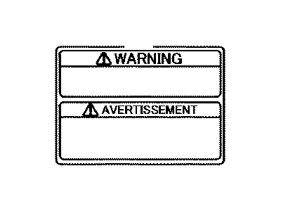 Toyota SU003-01054 Caution Label