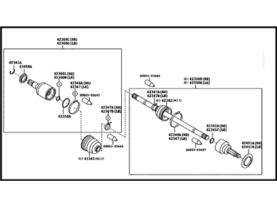 Toyota SU003-00785 Axle Assembly