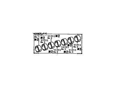 Toyota 11706-33011 Bearing Set, Crankshaft