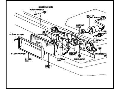 Toyota 81220-19046 Lamp Assembly, Fog