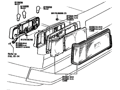 Toyota 81550-80191 Tail Lamp Assembly