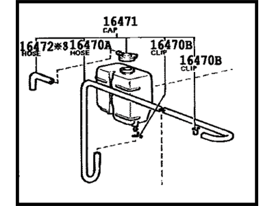 Toyota 16470-35010 Tank Assembly, Radiator Reserve