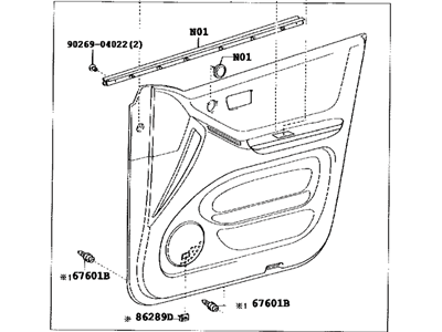 Toyota 67610-48161-A1 Door Trim Panel