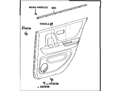 Toyota 67640-48160-A1 Door Trim Panel
